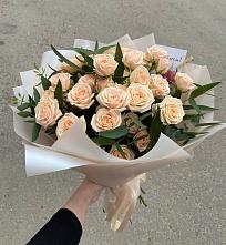 Букет Кремовые розы Латте в Пинеровке